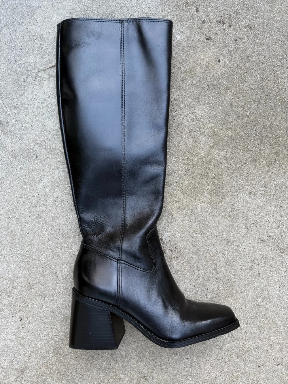 Vince Camuto Sangeti Knee-High Block Heel Leather Boots